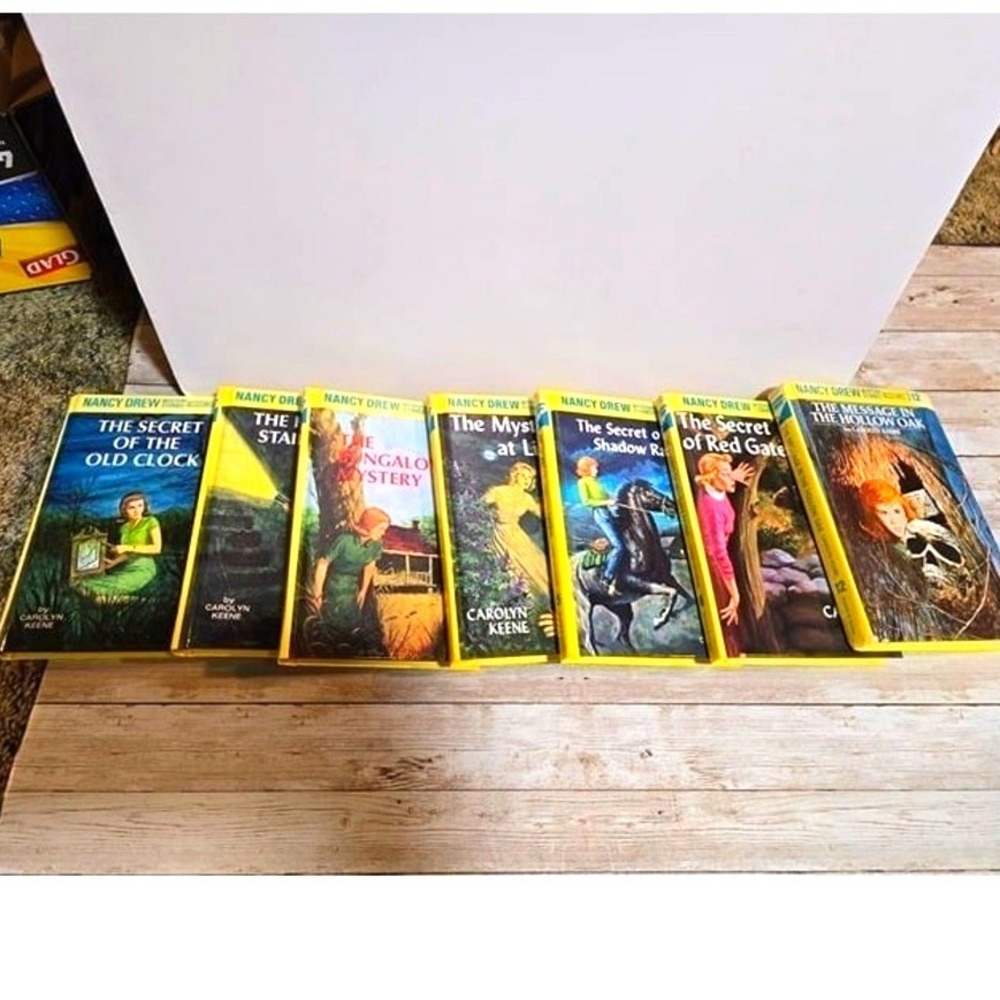 Lot of 7 Nancy Drew books 1-6, 12 1987 Clock Staircase Lilac Inn Shadow Ranch